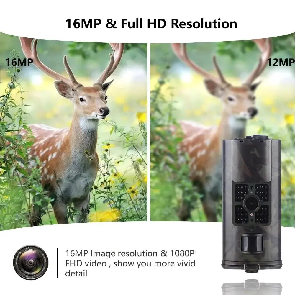 16MP HD 1080P Waterproof Hunting Camera with Night Vision and Fast Trigger Response - Wild Frontier Gear LLC
