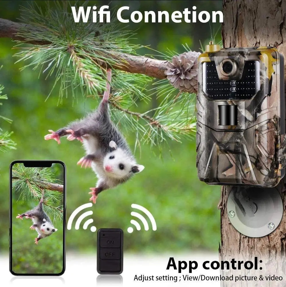 30MP 4K WiFi Hunting Camera with Bluetooth Control - Wireless Outdoor Surveillance & Night Vision Photo Trap - Wild Frontier Gear LLC