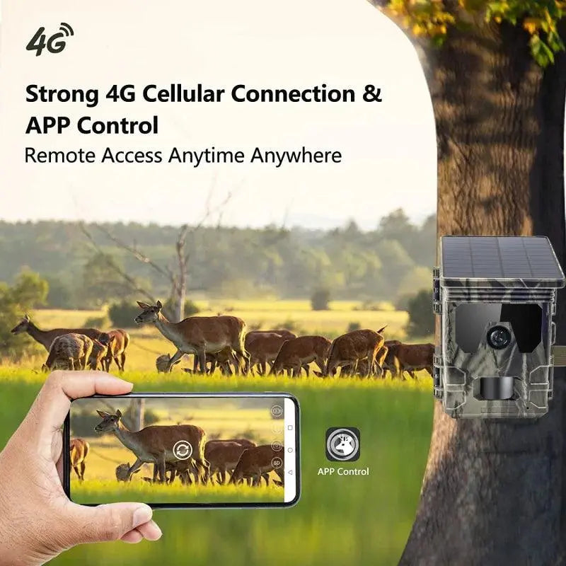 4G LTE Wildlife Trail Camera with 30MP Photos & 2.7K Video, No Glow Night Vision, Motion Activated with 120° Wide Angle - Wild Frontier Gear LLC