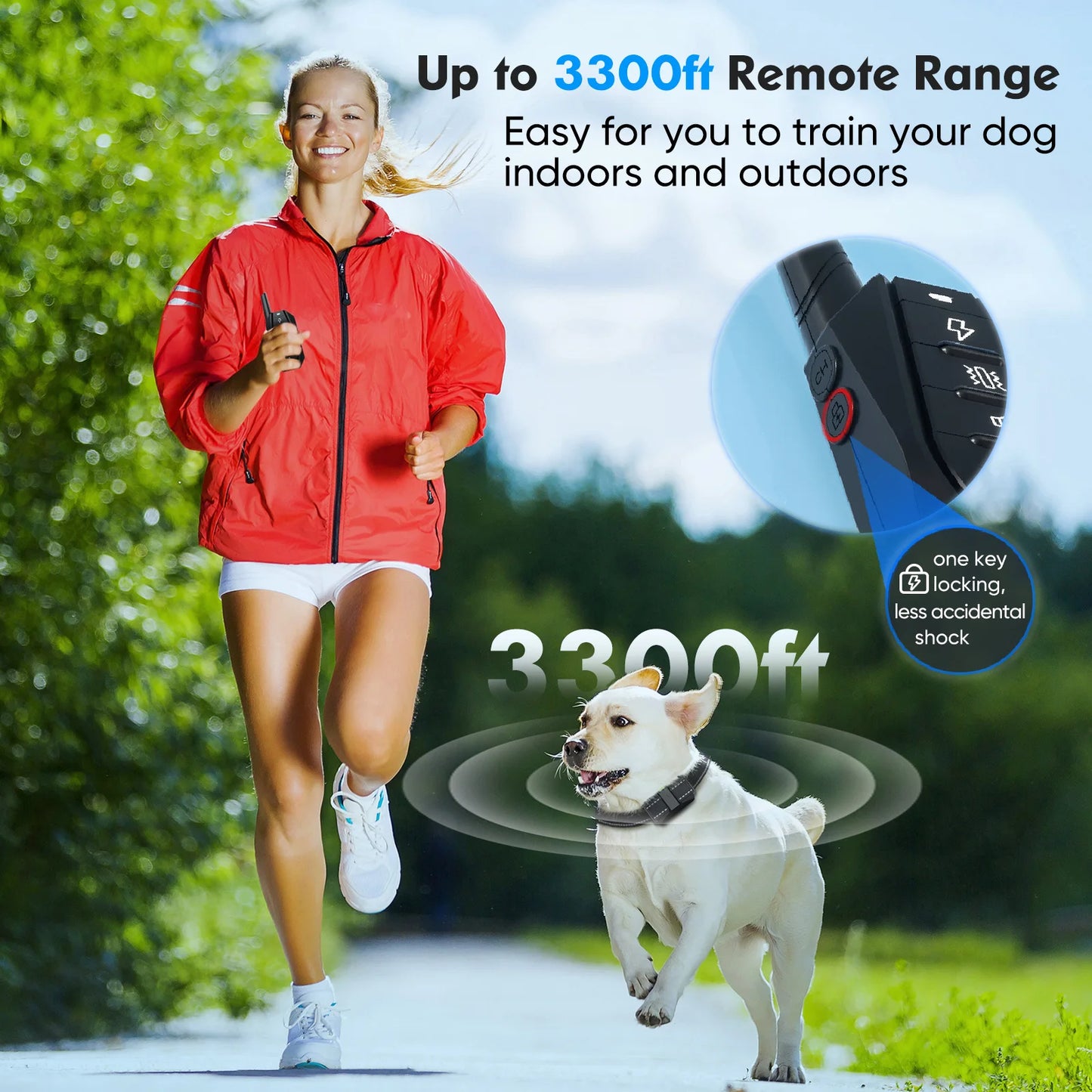 PEDONO Electric Dog Training Collar With Remote Dog Shock Collar Vibration Static Waterproof Anti Bark Training Collar for Dogs