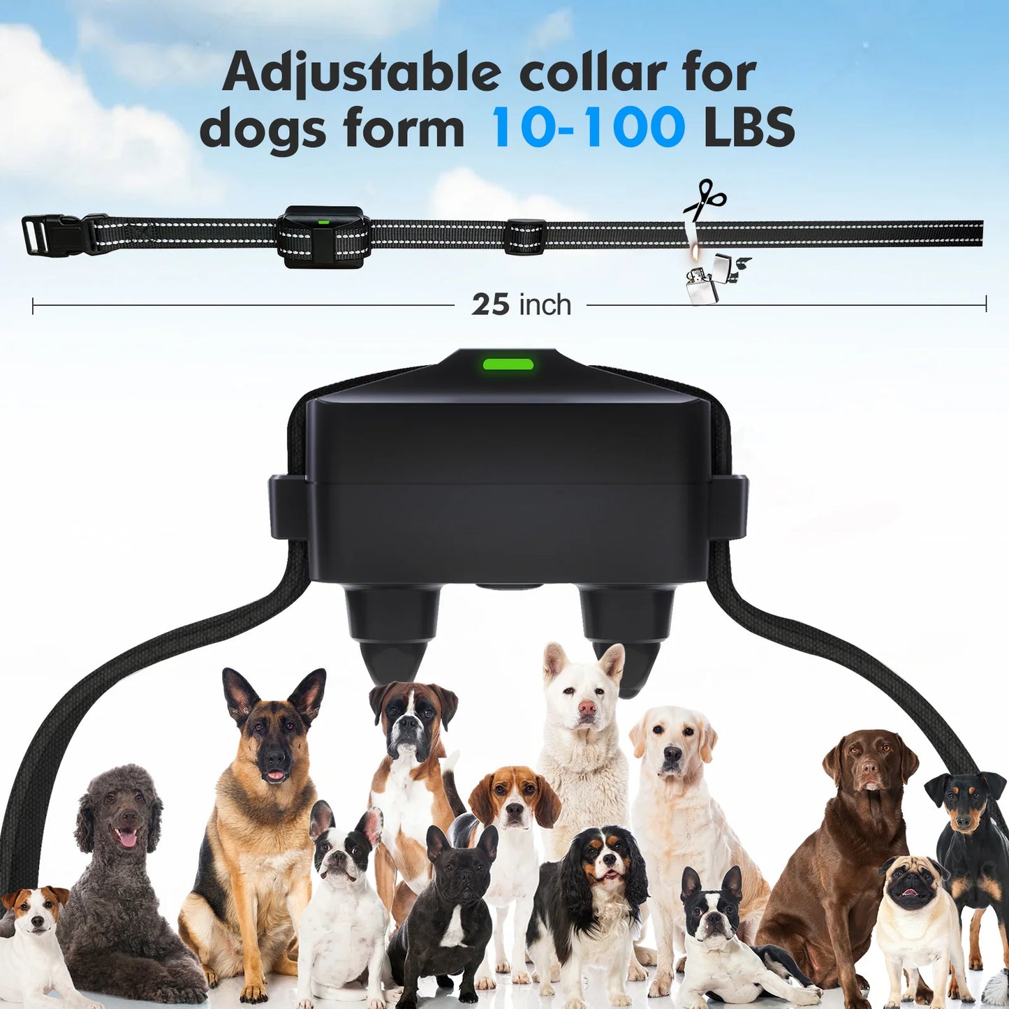 PEDONO Electric Dog Training Collar With Remote Dog Shock Collar Vibration Static Waterproof Anti Bark Training Collar for Dogs