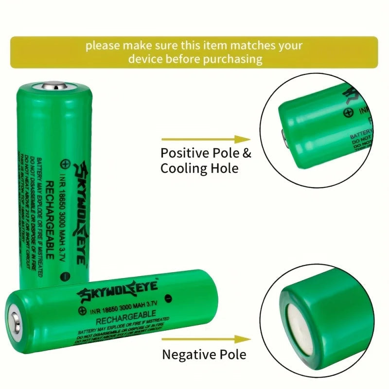 Skywolfeye Rechargeable 4 Bay Li-ion Lithium Battery Charger Compatible with 3.7V Li-ion Batteries 18650 18500 18350 26650 Wild Frontier Gear LLC