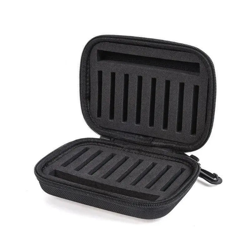 Compact EVA Storage Case for Fly Fishing Lures with Foam Insert and Trout Hooks - Wild Frontier Gear LLC