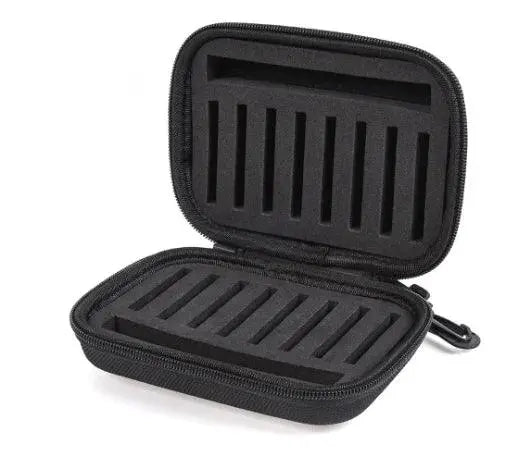 Compact EVA Storage Case for Fly Fishing Lures with Foam Insert and Trout Hooks - Wild Frontier Gear LLC
