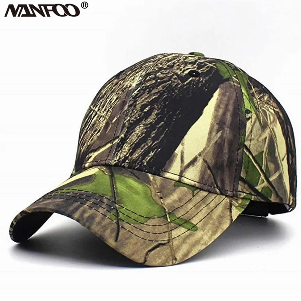6 Colors Bionic Camouflage Hunting Fishing Hats Jungle Camo Photography Cap Summer Sunshade Adjusted Sizes Baseball Peaked Cap