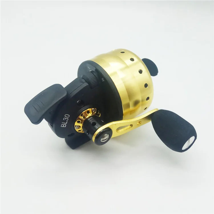 Fishing Spincast Reel 4+1BB Metal Spool BL30 Outdoor Slingshot REEL Shooting with PE Line 45M