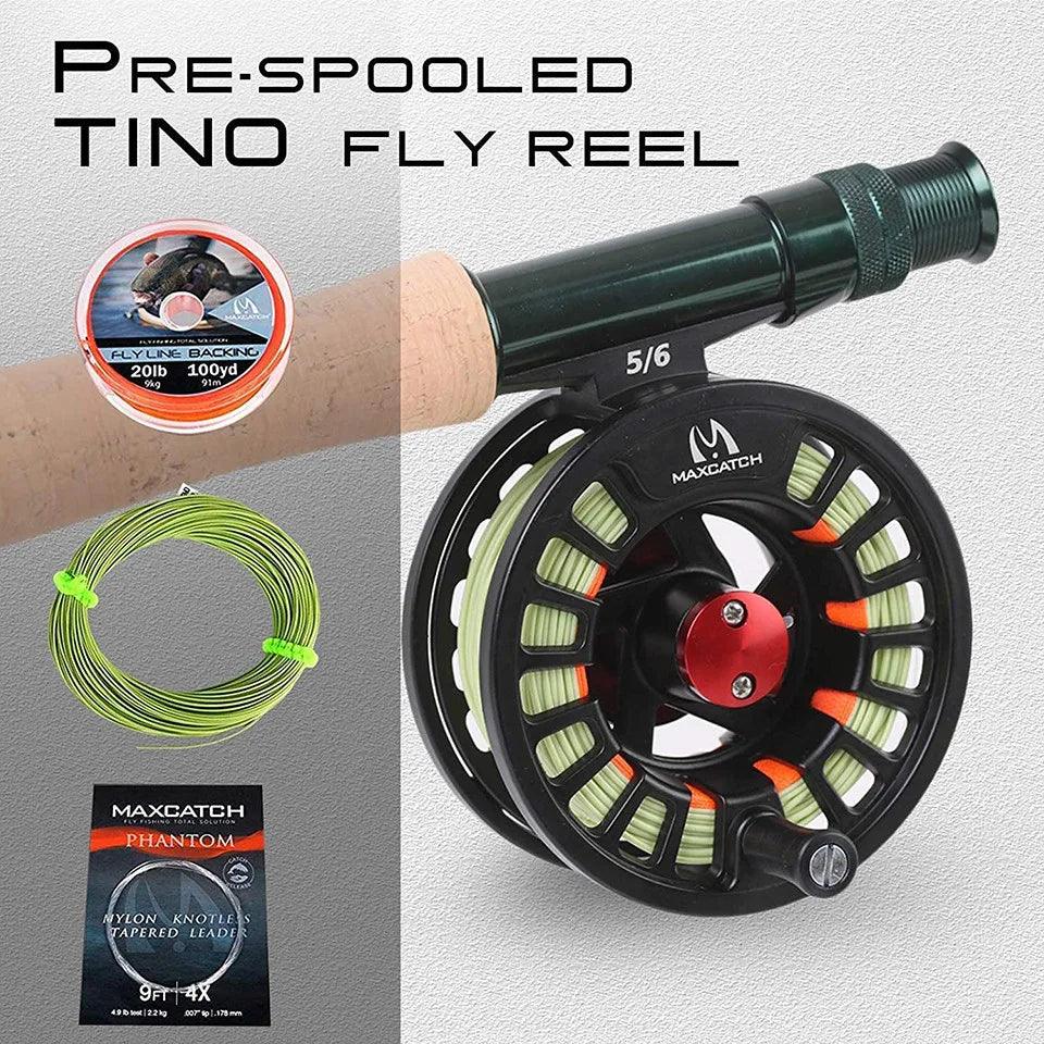 Maximumcatch 8-9FT 3-8WT Extreme Fly rod with Tino Die-casting Aluminum Fly Reel & Line&Tackle Box Fly Fishing Outfit - Wild Frontier Gear LLC