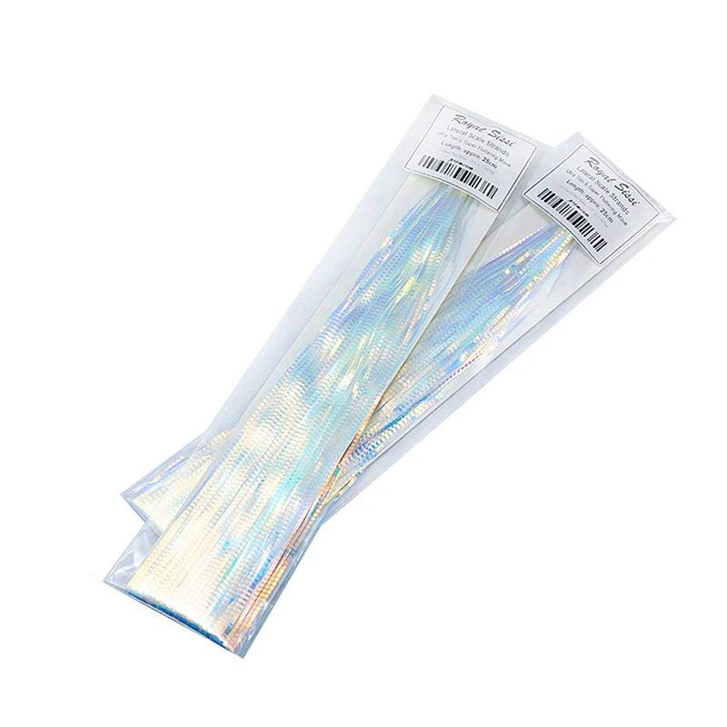 Persuader Saltwater Flashbou Lateral Scale Strands - 1 Pack of Bucktail Spinnerbait Fishing Lure Materials for Fly Tying - Wild Frontier Gear LLC