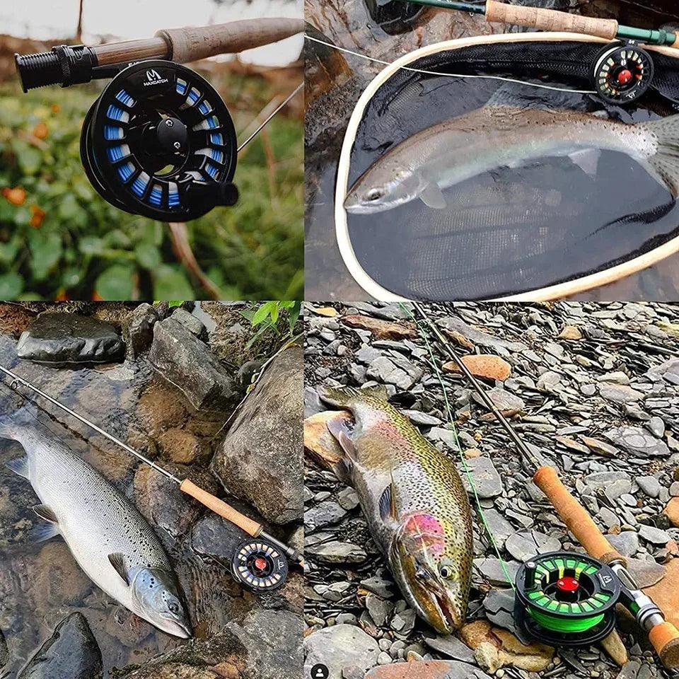 Maximumcatch 8-9FT 3-8WT Extreme Fly rod with Tino Die-casting Aluminum Fly Reel & Line&Tackle Box Fly Fishing Outfit - Wild Frontier Gear LLC