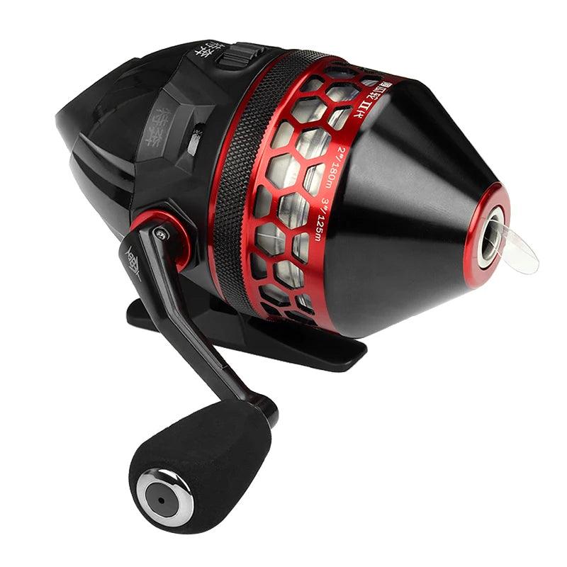 4.0:1 Gear Ratio Slingshot Spinning Fishing Reel with 10LB Line - Brutus Outdoor Catapult Reel for All Water Types - Wild Frontier Gear LLC