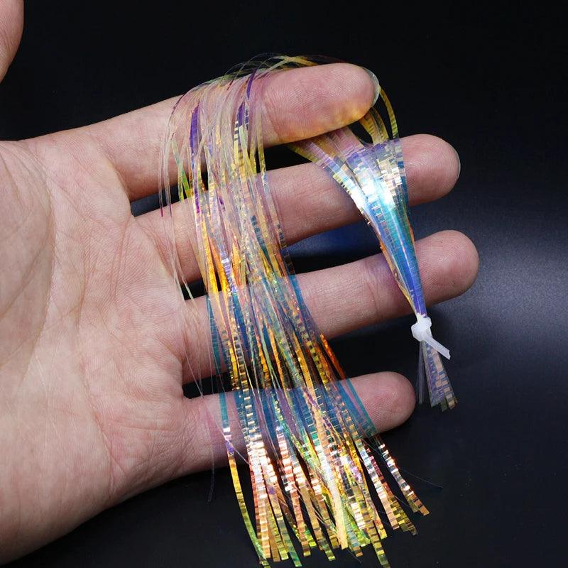 Persuader Saltwater Flashbou Lateral Scale Strands - 1 Pack of Bucktail Spinnerbait Fishing Lure Materials for Fly Tying - Wild Frontier Gear LLC