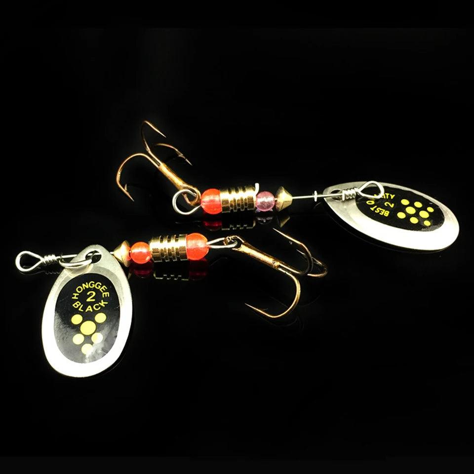 WALK FISH 3-Pack Metal Carp Spinner Fishing Lures - 2.2g 6cm Vibration Jigs with Hooks for All Waters - Wild Frontier Gear LLC