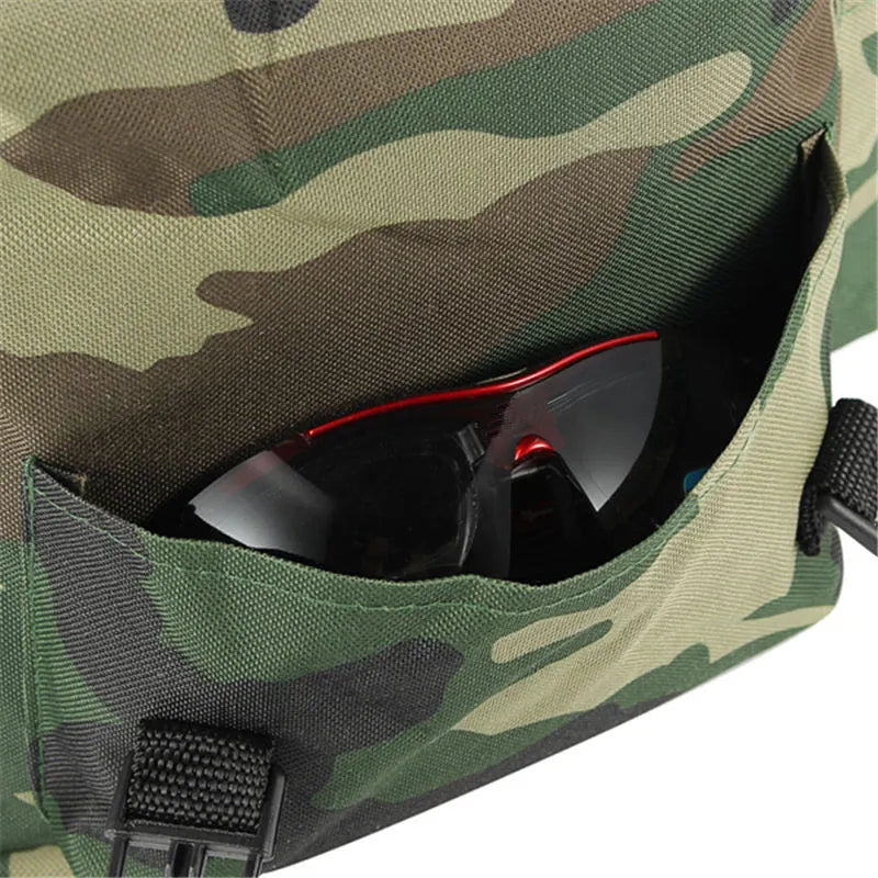Fishing Chair Foldable Backpack Camouflage Oxford Cloth Metal Tube Portable Equipment Large Capacity Portable Foldable Stool