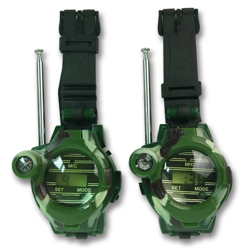 New 2 Pieces/Lot New TWO WAY RADIO WALKIE TALKIE KIDS CHILD SPY WRIST WATCH WRISTLINX GADGET TOY WALKY