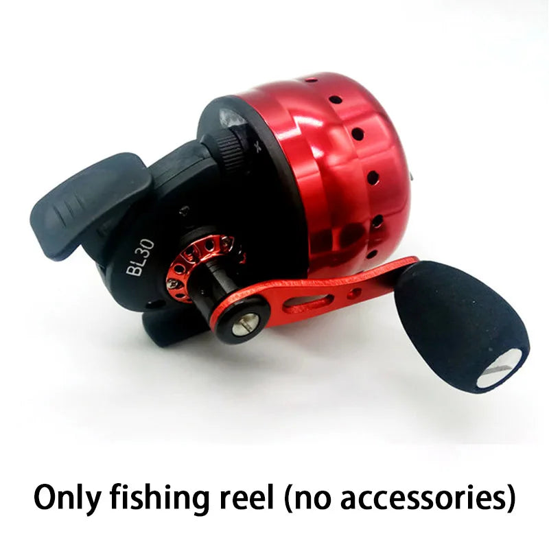 Fishing Spincast Reel 4+1BB Metal Spool BL30 Outdoor Slingshot REEL Shooting with PE Line 45M