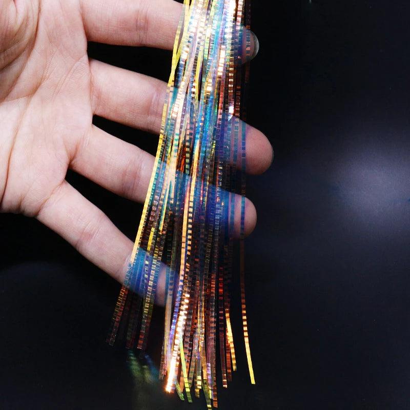 Persuader Saltwater Flashbou Lateral Scale Strands - 1 Pack of Bucktail Spinnerbait Fishing Lure Materials for Fly Tying - Wild Frontier Gear LLC