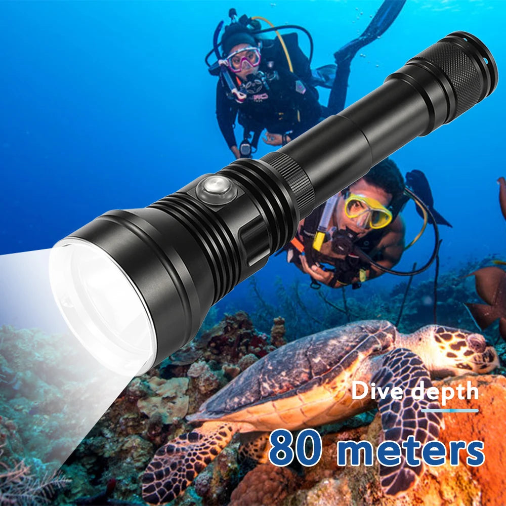 Asafee Diving Flashlight Dive Lamp Waterproof Scuba Torch Light Underwater Deep Lantern Canister Olight Linterna Nitecore Wild Frontier Gear LLC