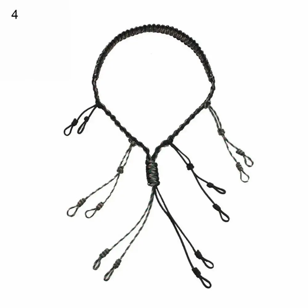 Hunting Duck Call Lanyard Cord Hunter Game Call Lanyard Hunting Decoy Rope with 12 Adjustable Loops Wild Bird Whistle Sling - Wild Frontier Gear LLC