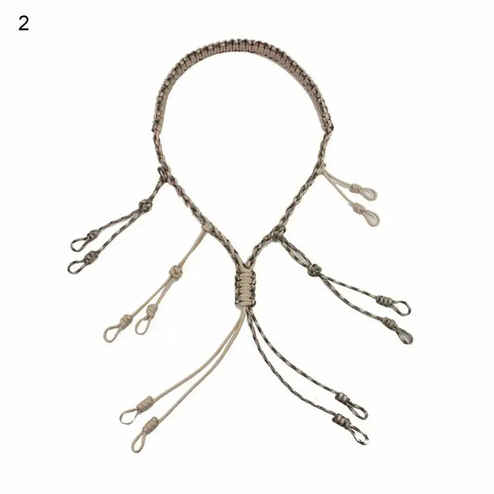 Hunting Duck Call Lanyard Cord Hunter Game Call Lanyard Hunting Decoy Rope with 12 Adjustable Loops Wild Bird Whistle Sling - Wild Frontier Gear LLC