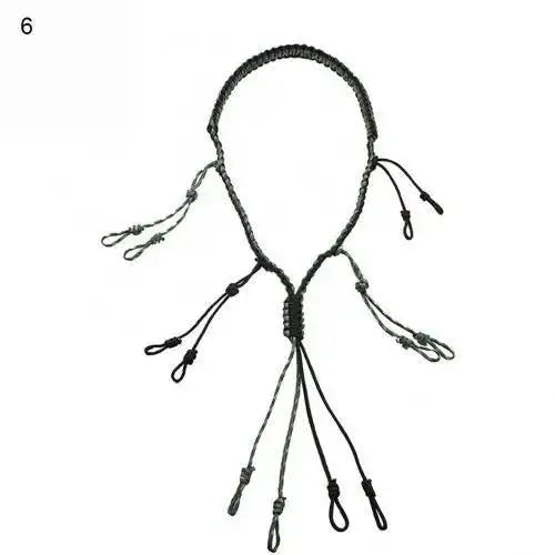 Hunting Duck Call Lanyard Cord Hunter Game Call Lanyard Hunting Decoy Rope with 12 Adjustable Loops Wild Bird Whistle Sling - Wild Frontier Gear LLC