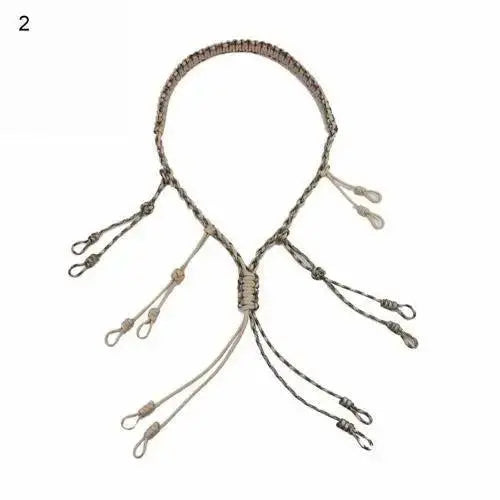 Hunting Duck Call Lanyard Cord Hunter Game Call Lanyard Hunting Decoy Rope with 12 Adjustable Loops Wild Bird Whistle Sling - Wild Frontier Gear LLC