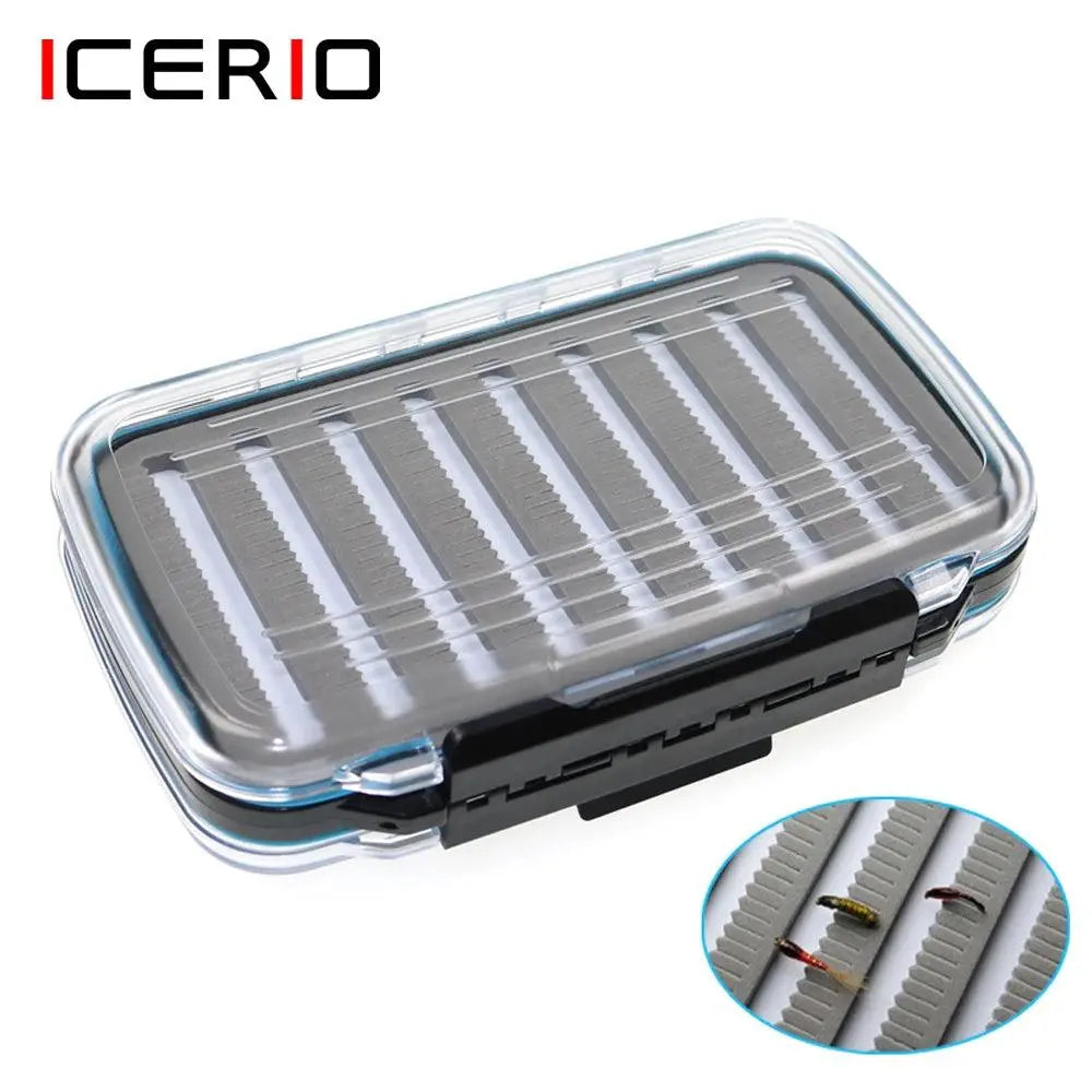 ICERIO 1 Piece Fly Fishing Box Double Face Slit Foam Waterproof Case 186mm*116mm*40mm Nymph Dry Wet Flies Fly Fishing Tackle Box - Wild Frontier Gear LLC