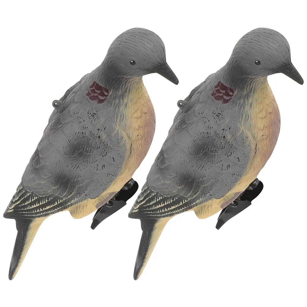 2Pc Simulation Pigeon Hunting Decoy Artificial Fake Pigeon Model Lifelike Bird Figurine Dove Statue Hunting Bait Prop Home Decor