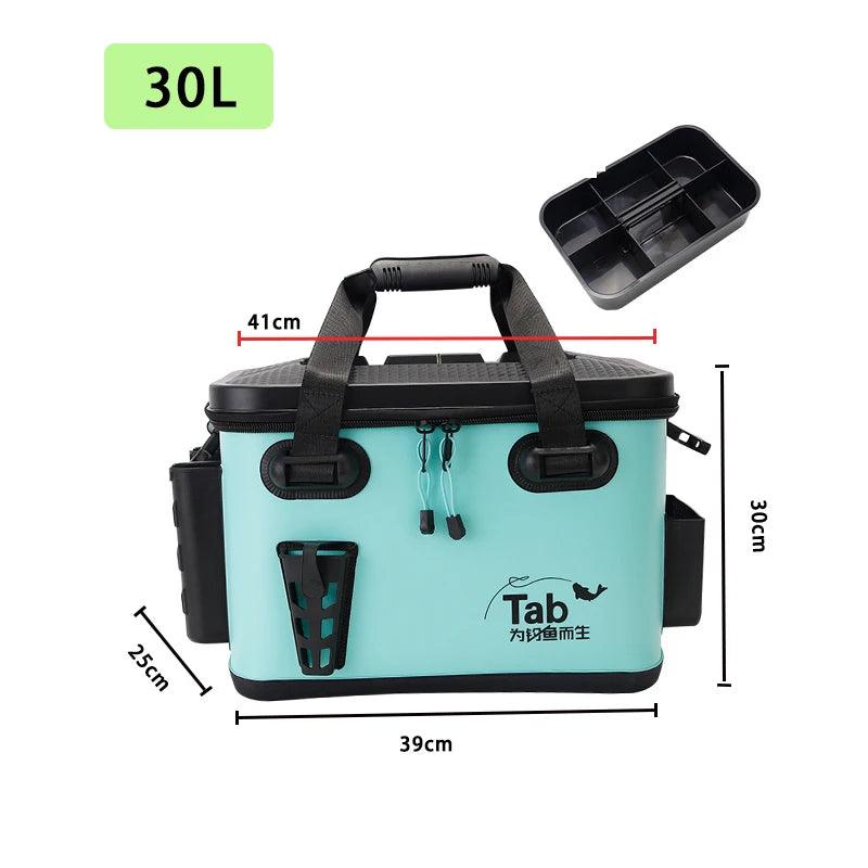 EVA Multifunction Fishing Bucket Rod Bait Reel Lure Live Fish Storage Bag Large Capacity Camping Fishing Accessories Tackle Box - Wild Frontier Gear LLC