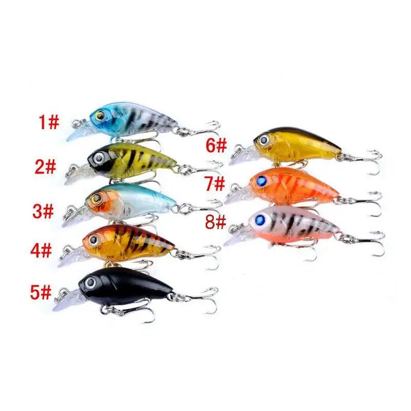 8-Piece Saltwater Crank Bait Set - Realistic Slow Sinking Fishing Lures for Freshwater and Saltwater Adventures - Wild Frontier Gear LLC