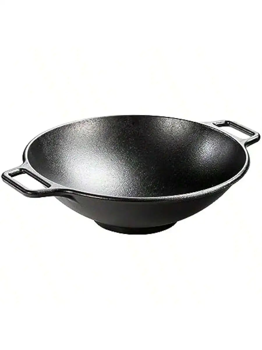 Lodge BOLD 14 Inch Seasoned Cast Iron Wok; Design-Forward Cookware Wild Frontier Gear LLC