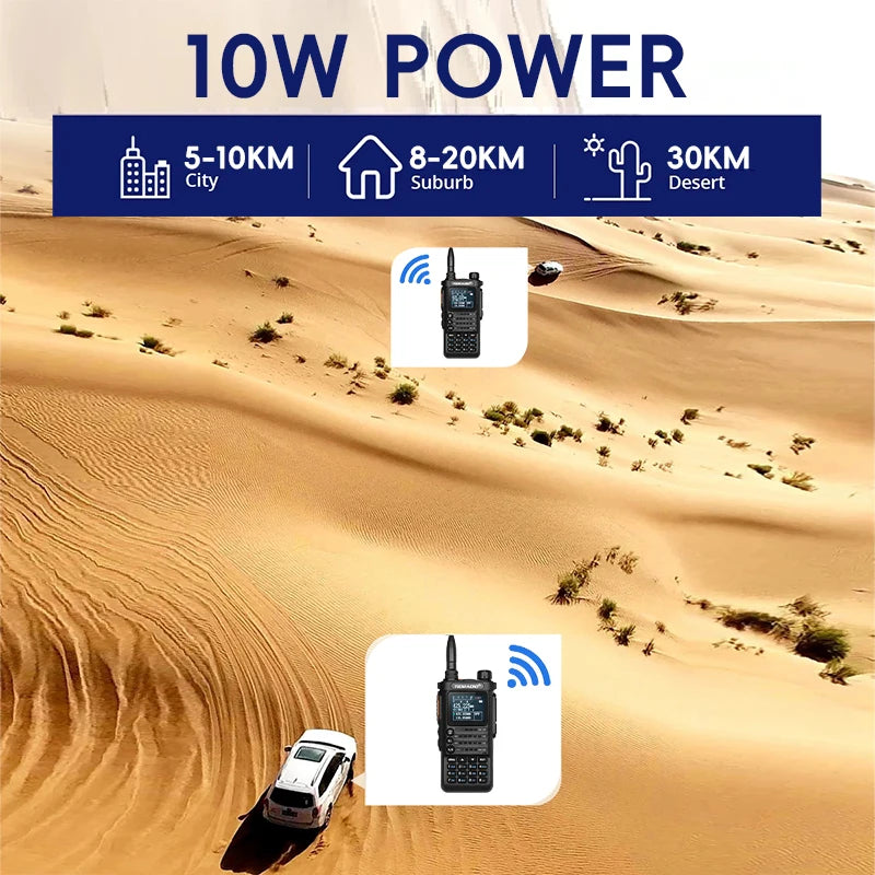 2nd Gen TIDRADIO TD H8 10W Profession Walkie Talkie Long Range Emergency Radio Portable Two Way Radio Receiver HAM GMRS