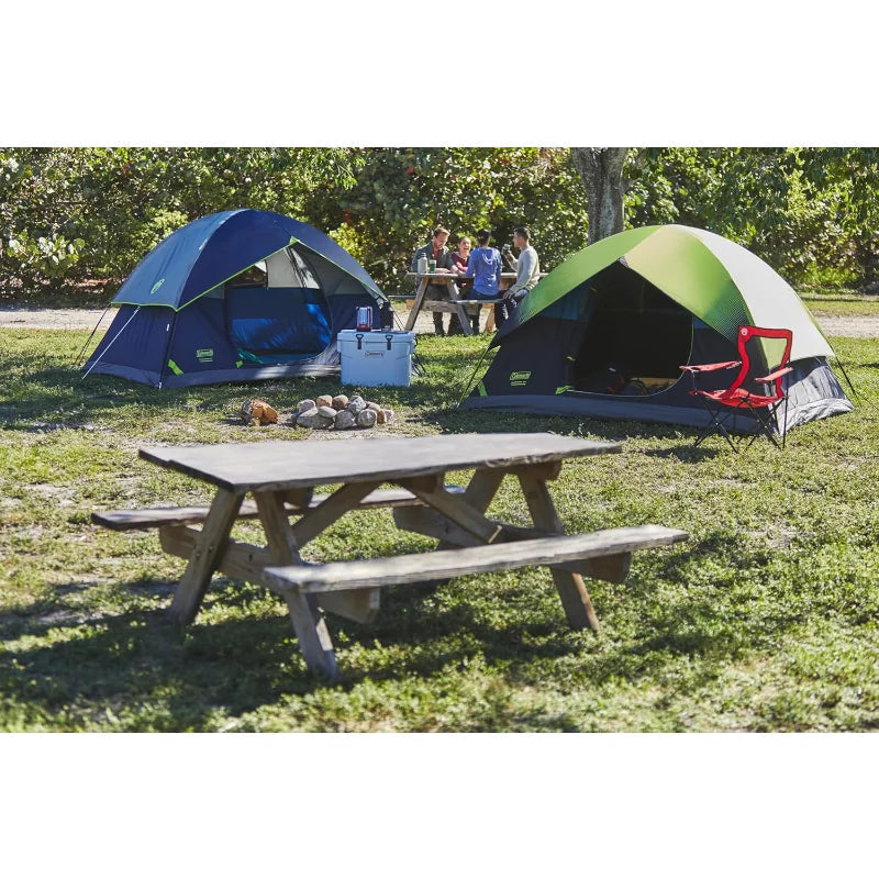 Coleman Sundome Tent with Rainfly, Weatherproof Tent Sets Up in 10 Mins PFAS-Free 4 Person(Navy Blue) Wild Frontier Gear LLC