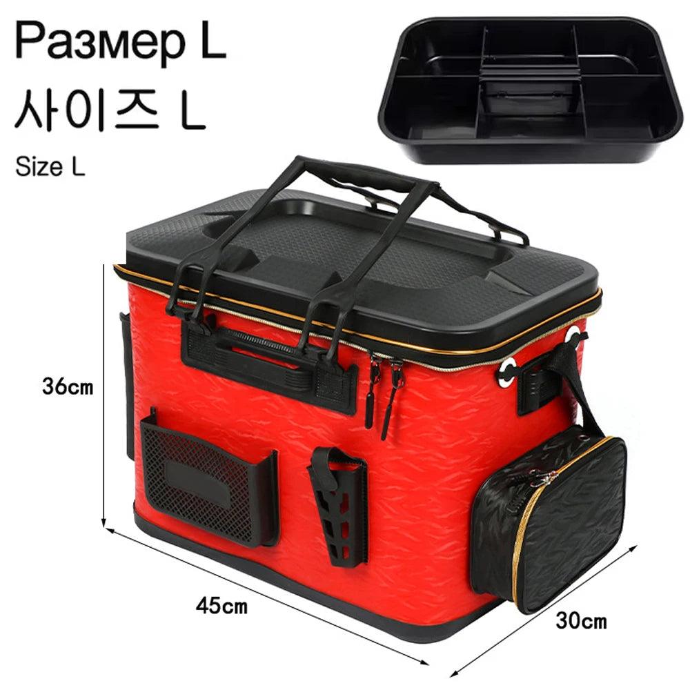 EVA Multifunction Fishing Bucket Rod Bait Reel Lure Live Fish Storage Bag Large Capacity Camping Fishing Accessories Tackle Box - Wild Frontier Gear LLC