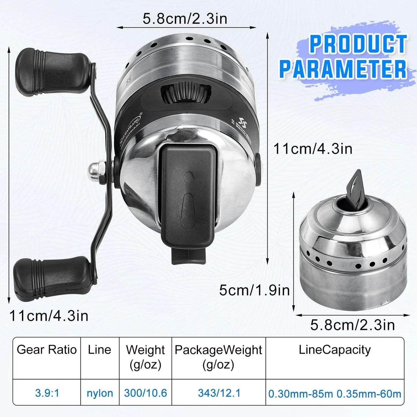 Sougayilang High-Speed Bullet Fishing Reel with Dual Pickup System - 3.9:1 Gear Ratio for Outdoor Casting - Wild Frontier Gear LLC