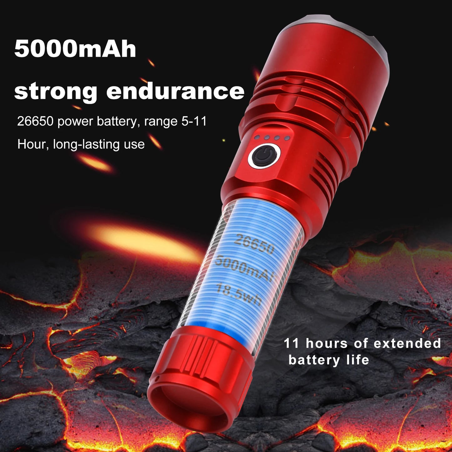 Shan bao 3800LM flashlight zoomablestrong light focusing light source canignite flames plastic bags(customizedlogo/blessing)