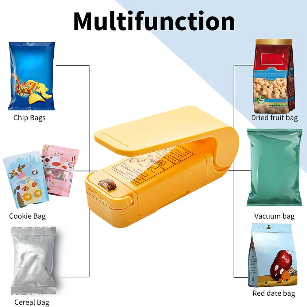 Snacks Packer Hand Press Plastic Packaging Machine 2-speed Adjustable Vacuum Seal Clamps Moisture-proof Preservation Bags Sealer