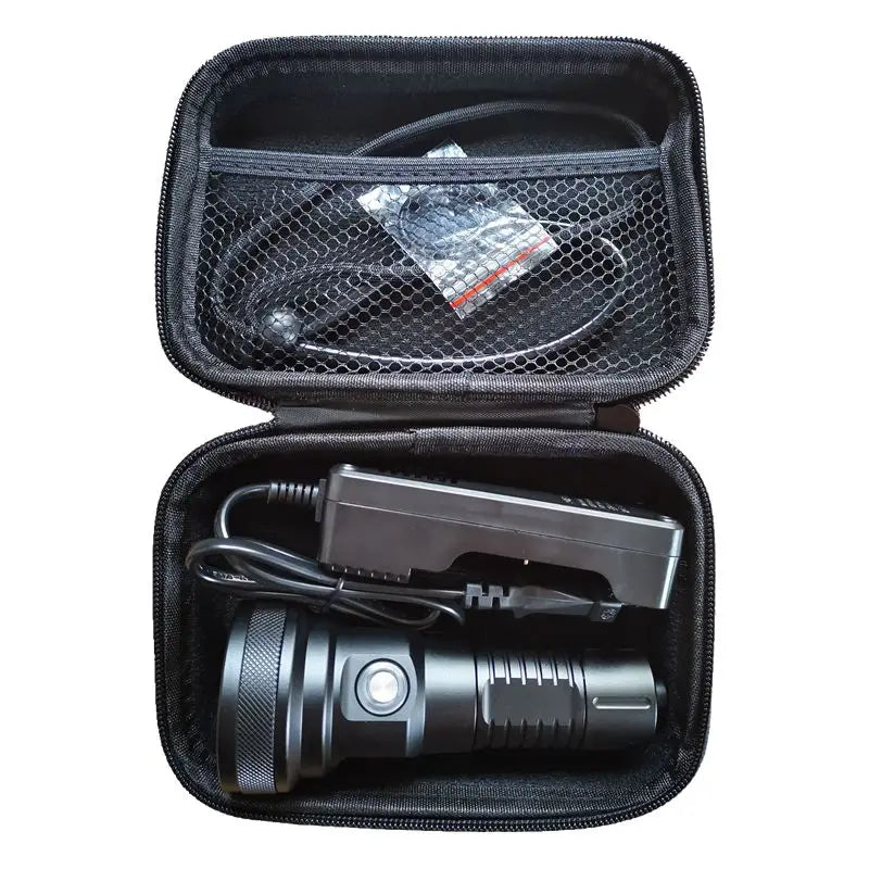 SBT90.2 LED Super Bright Scuba Diving Flashlight Aluminum Alloy 26650 Li-ion Rechargeable Dive Torch IP68 Waterproof 100M