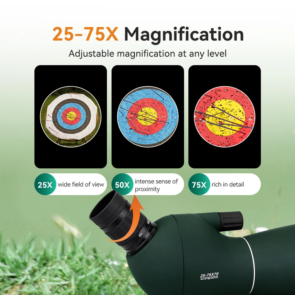 SVBONY 50/60/70/80 Spotting Scope Zoom Telescope Powerful Waterproof Long Range PORRO Prism for Shooting camping equipment