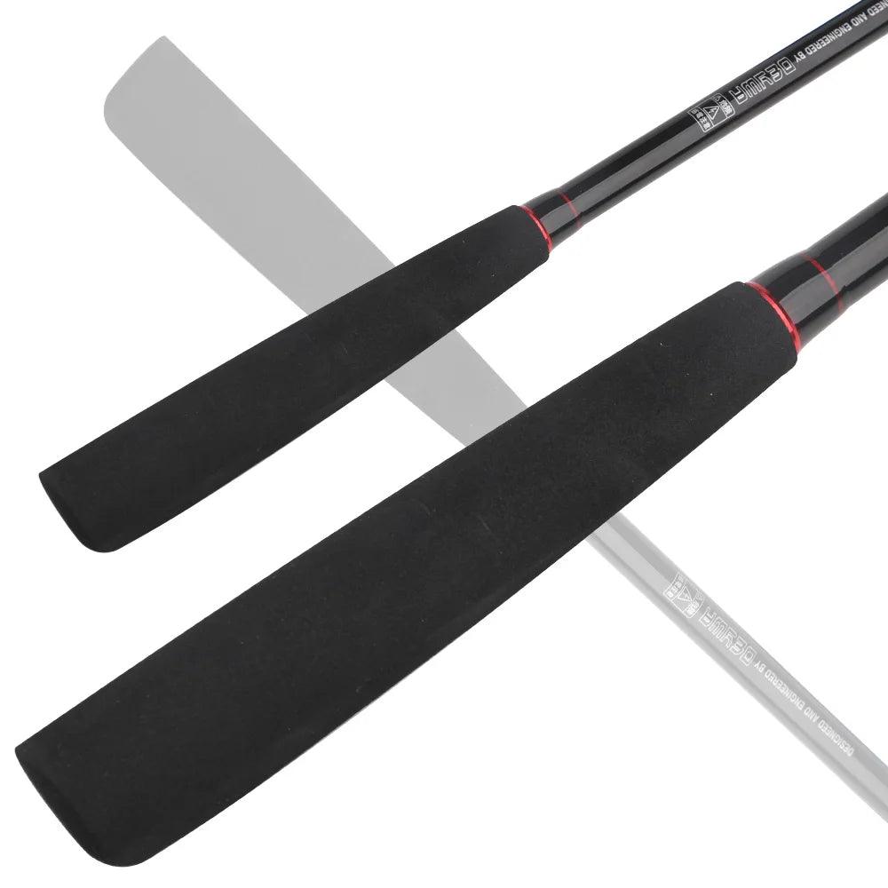 ROLLFISH Solid Tip Octopus Squid Cuttle Carbon Fiber Casting Fishing Rod Saltwater Boat Light Jigging Rod Action 9:1 WT144g 1.8M - Wild Frontier Gear LLC