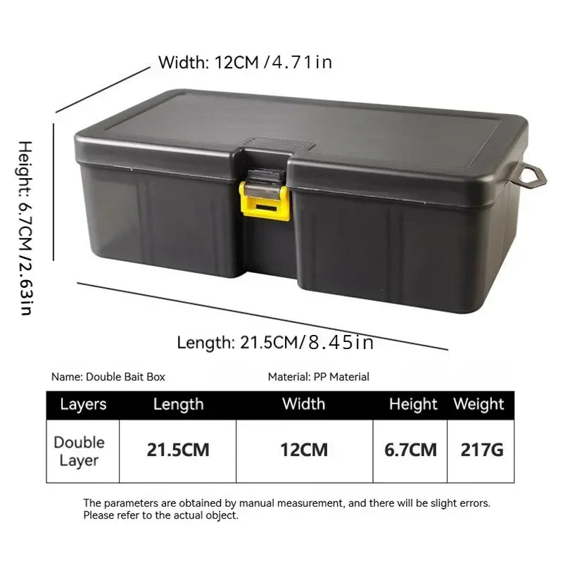 Double Layer Lure Tackle Box Removable Plastic Fishing Tackle Box Fake Bait Hook Fishings Gear Tool Multifunctional Storage Box