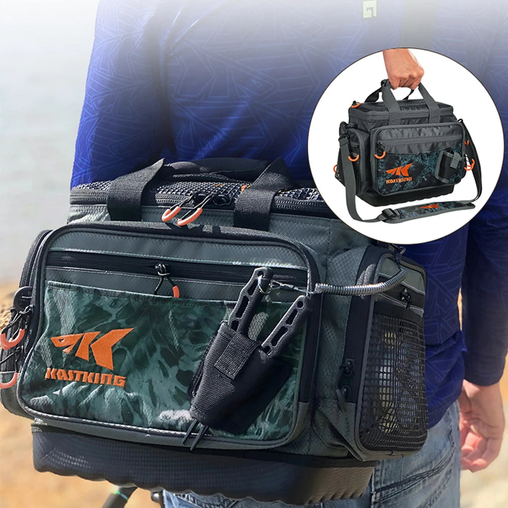 KastKing Fishing Bag Large Capacity Multifunctional Lure Fishing Tackle Pack Outdoor Waist Bags Fishing Boxes With 2 Bait Boxes