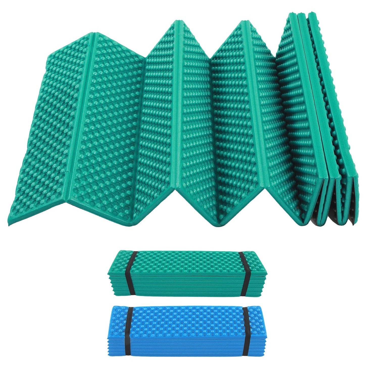 Double Egg Crate Sleeping Pad Foldable Thickened Foam Sleep Mat for Outdoor Camping 186x57CM Sleeping Pad Egg Crate Sleeping Pad Wild Frontier Gear LLC