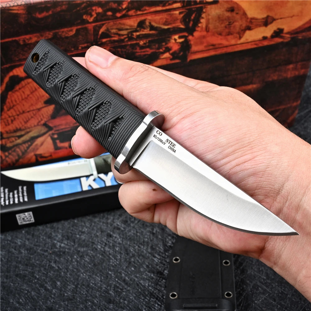 EDC Mini Samurai Combat Knife Outdoor Tactical Military Fixed Blade Self Defense Knives Hunting Multitool Survival Gear Tools