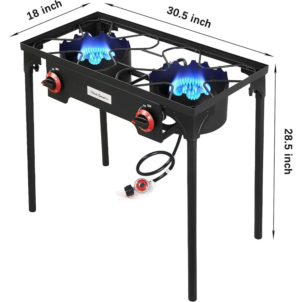 Propane Gas 20 PSIG high pressure regulator outdoor camping camp garden BBQ grill stove burner, Gas Stove Wild Frontier Gear LLC