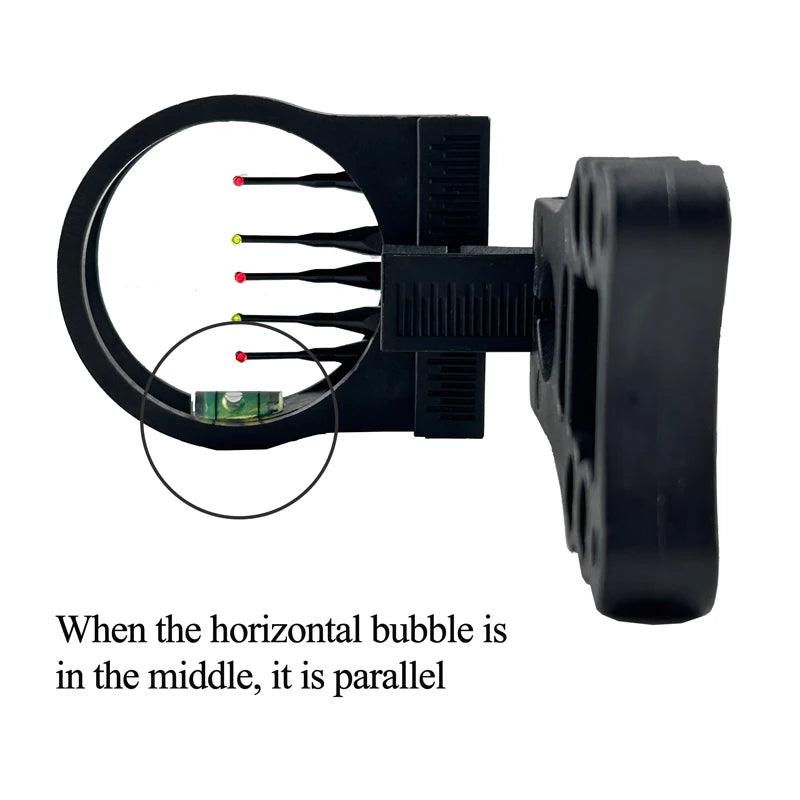 Five-Needle Sighting Bow And Arrow Archery Accessories Fiber Sight Compound Recurve Bow With Light Adjustable For Shooting - Wild Frontier Gear LLC