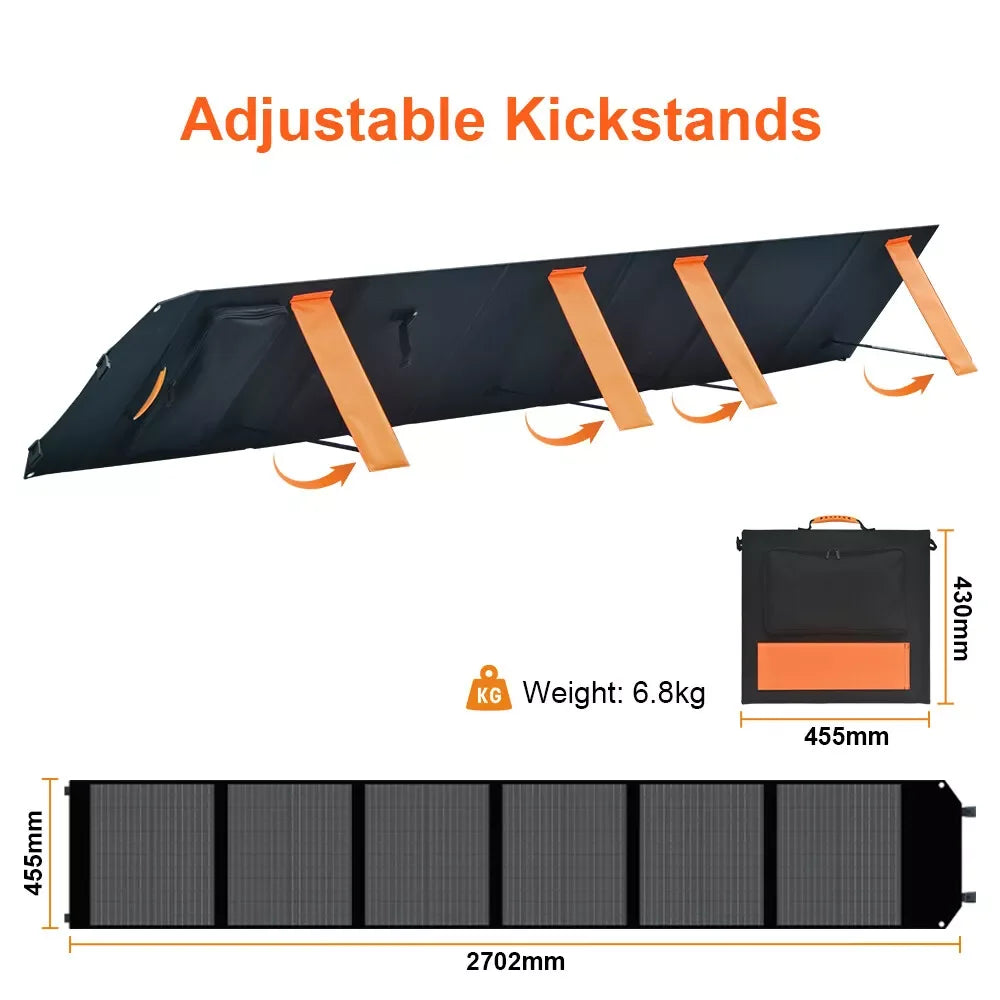 200W Portable Solar Panel Waterproof Foldable Solar Charger for Outdoor Camping RV Boat Emergency Backup Power Wild Frontier Gear LLC