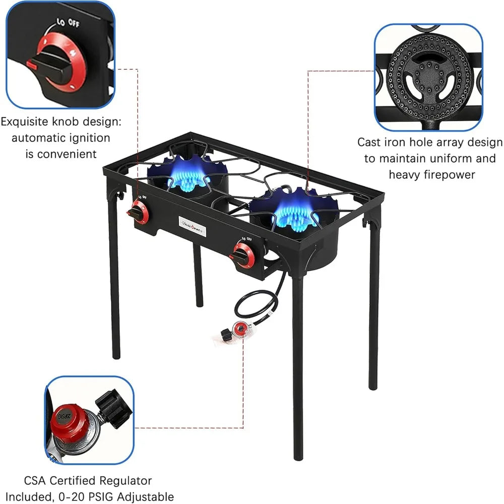Propane Gas 20 PSIG high pressure regulator outdoor camping camp garden BBQ grill stove burner, Gas Stove Wild Frontier Gear LLC