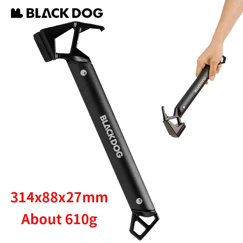 Naturehike BLACKDOG Hammer Outdoor Tent Peg Stake Mallet with Stake Puller Ground Nail Multi-functional Camping Survival Tool Wild Frontier Gear LLC