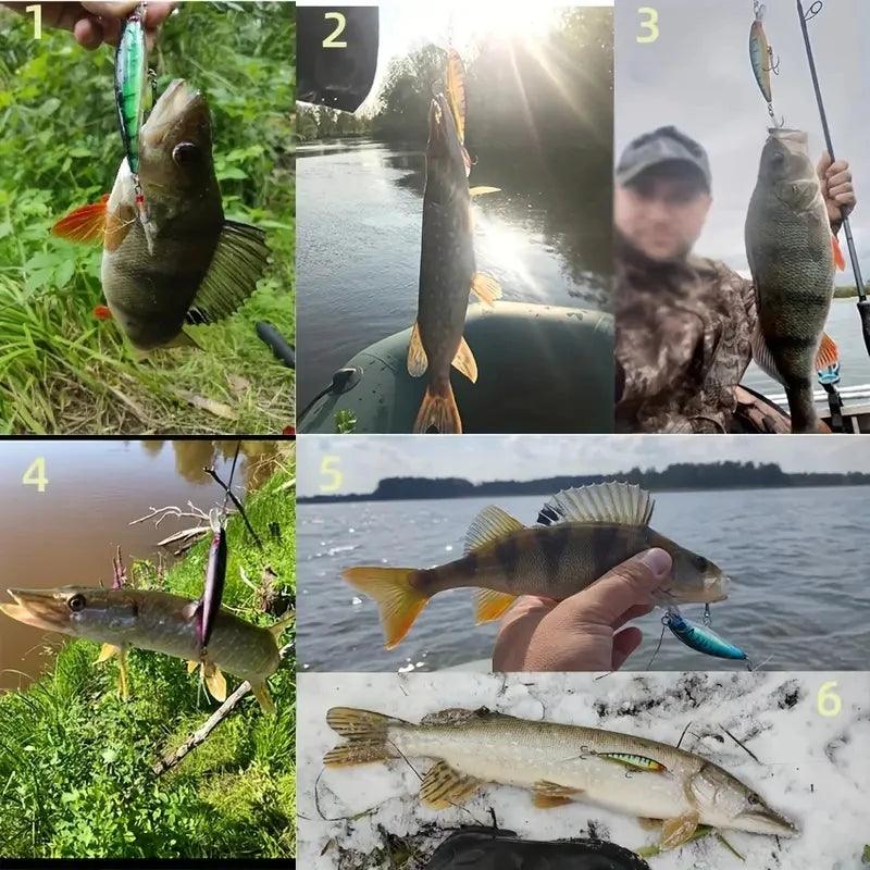 Aorace 5-Pack Laser 3D Bionic Minnow Fishing Lures - 13.3g Hard Bait with Feather Treble Hooks for Optimal Performance - Wild Frontier Gear LLC