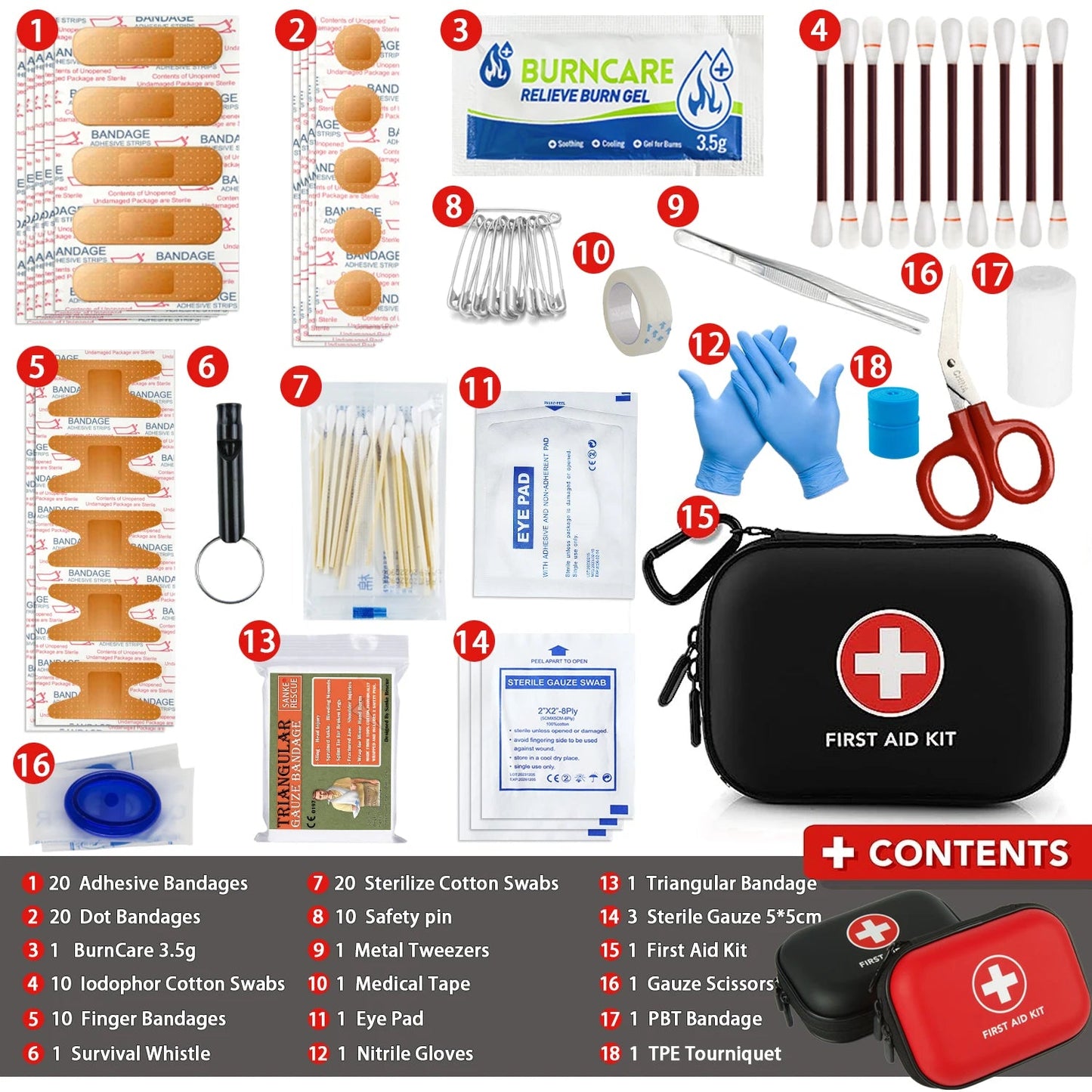 First Aid Kit Multi-purpose Emergency Medical Portable Medical Bag Outdoor Multi-functional Home Emergency edc Camping Hiking Wild Frontier Gear LLC